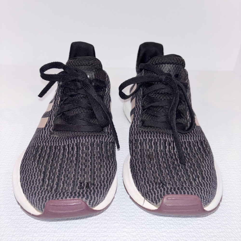 Adidas Swift Run Athletic Running Shoes‎ Sneakers Black Rose Gold Women's - Picture 3 of 6